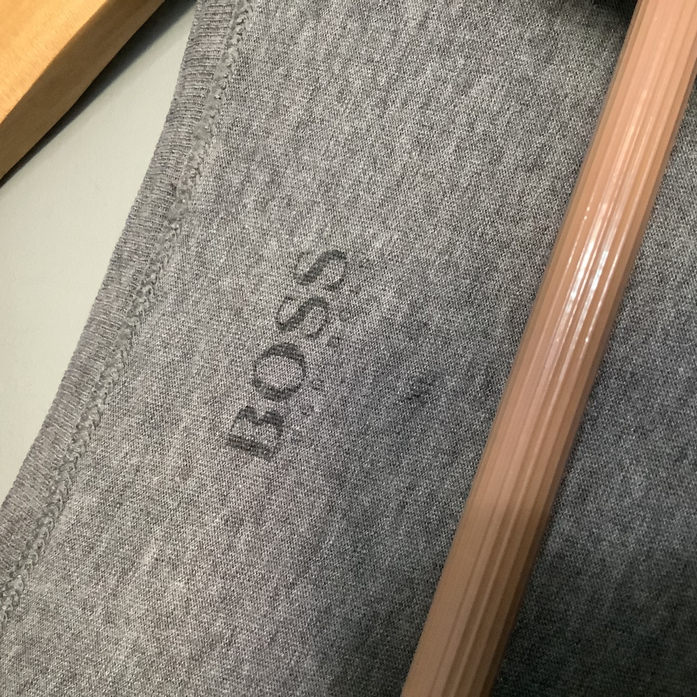 Hugo Boss Crew Neck T Shirt - Size XL - Grey Marl - Cotton - P2P 20โ - Picture 8 of 8